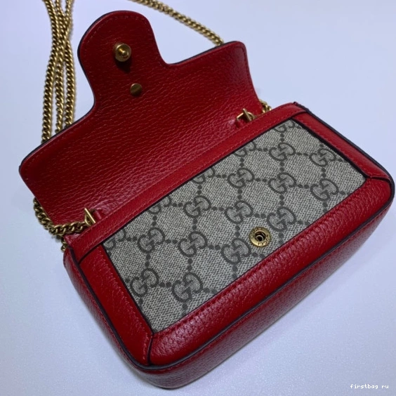 First bag ru belt GG bag-16.5*10*5cm Marmont Gucci 0815